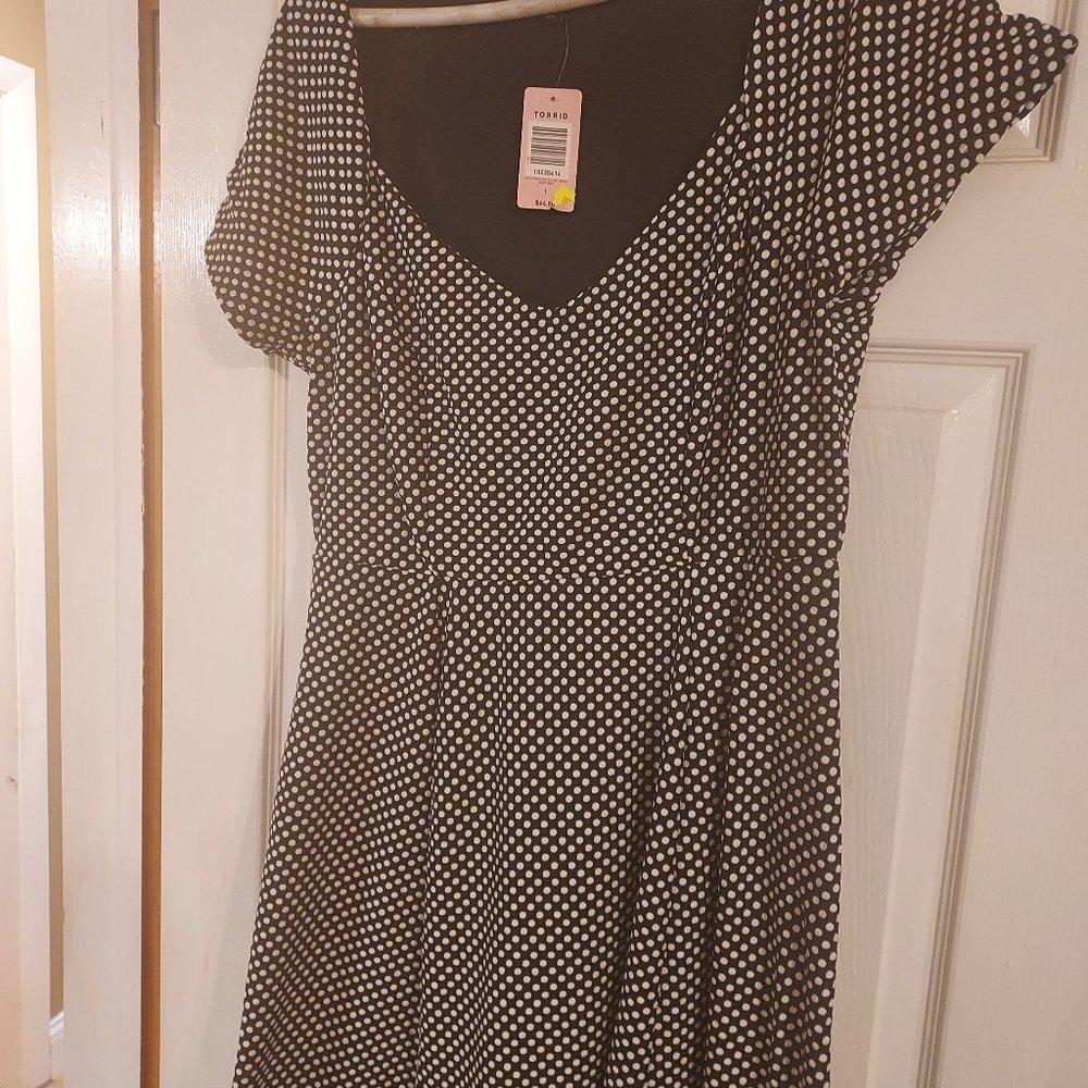 Black and White Polka Dot Torrid Dress